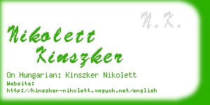 nikolett kinszker business card